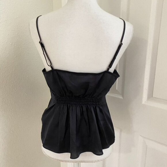 Abercrombie & Fitch Satin Tie Front Cami Black Sz Med - Picture 4 of 6